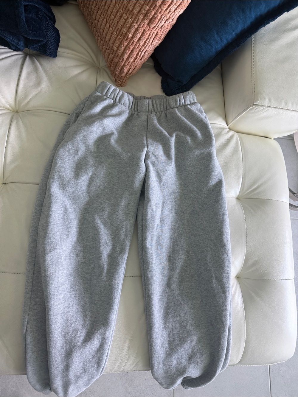 Brandy Melville Light Gray Fleece Joggers
